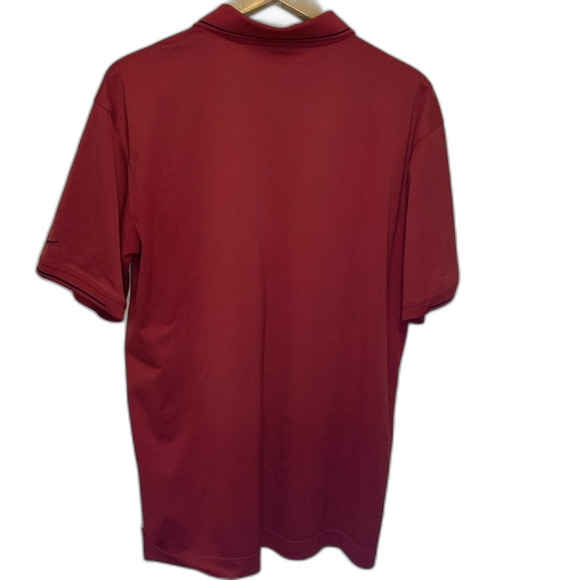 Nike Golf Red Black Trim Performance Short Sleeve Classic Polo Shirt Size XL - Picture 3 of 10